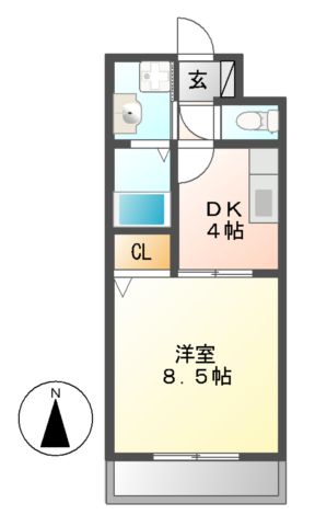 ベルドミール北畑の間取り