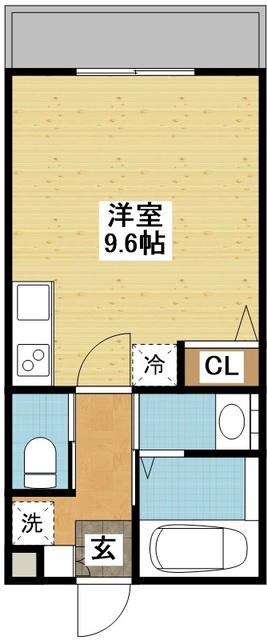 長崎市三川町のアパートの間取り