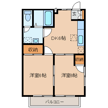 リバーサイドスクウェアBの間取り