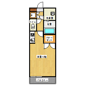 岡山市中区雄町のマンションの間取り