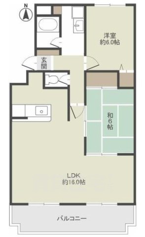 箕面市小野原東のマンションの間取り