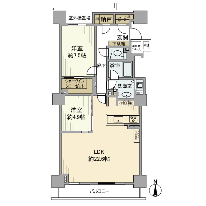 ニューシティ東戸塚タワーズシティＢｅタワの間取り