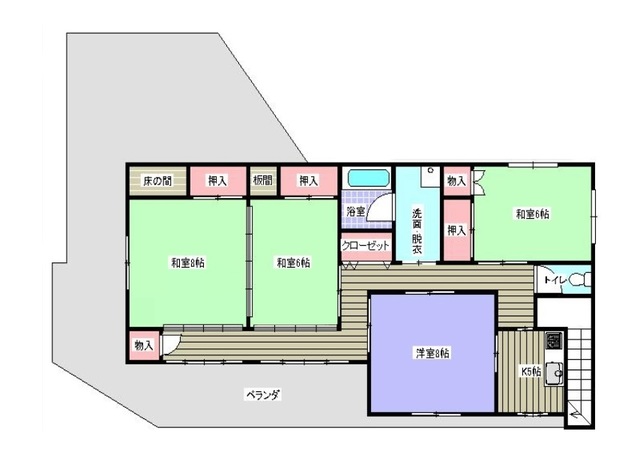 紙敷貸家の間取り