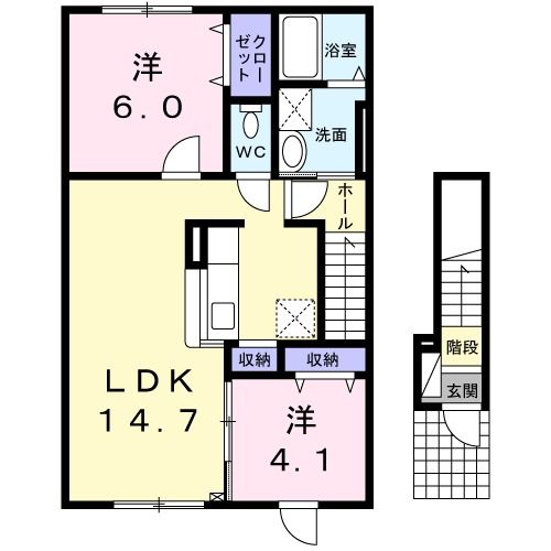 エルム　プラシード９号館の間取り