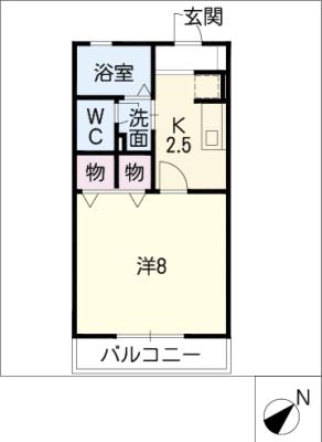 シャルム茶臼山の間取り