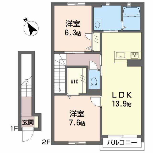 ガルテンＭＡＳＡＫＩ　Ｂ棟の間取り