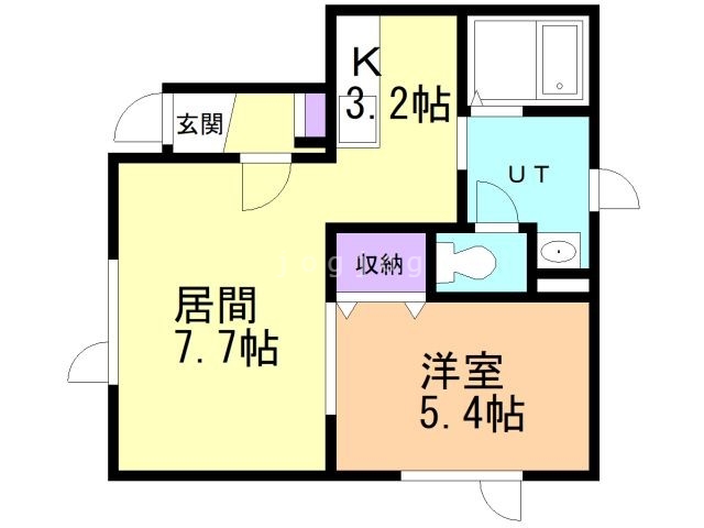 十勝郡浦幌町字万年のアパートの間取り