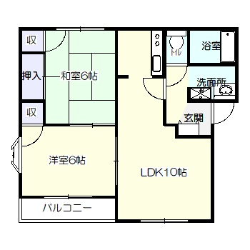 パティオＤの間取り