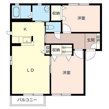 ハイツ中山の間取り