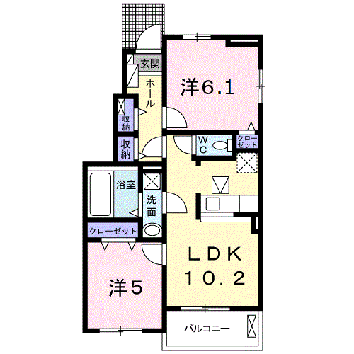 エムズ　ドゥーエ　IIの間取り