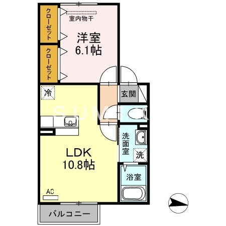 コーポ　レーヴ倉富の間取り