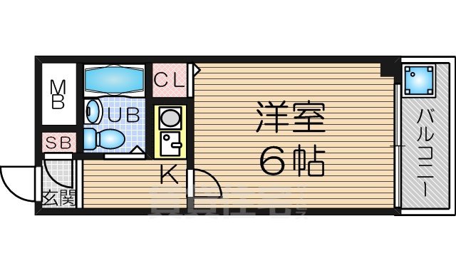 【大阪市北区大淀中のマンションの間取り】