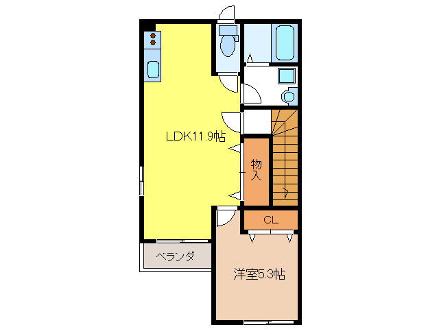 エスポワールＨ・Ｓ・Ａの間取り