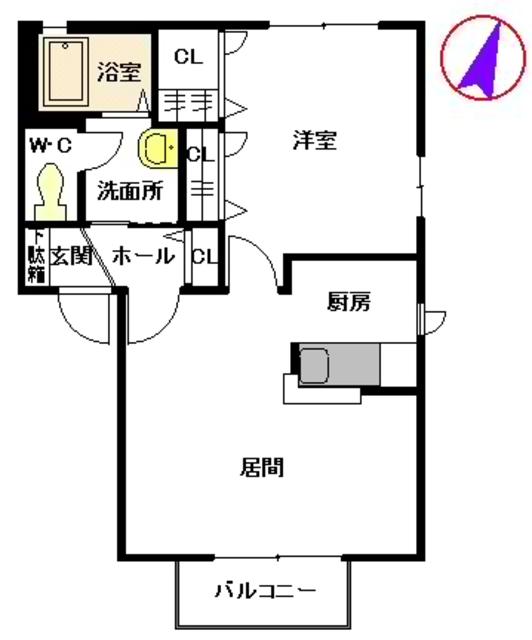 ルミエール大文字の間取り