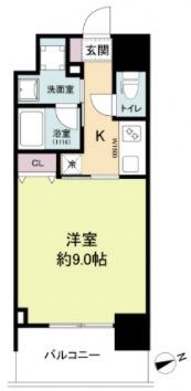 【LaSante河原町（旧：S-RESIDENCE河原町）の間取り】