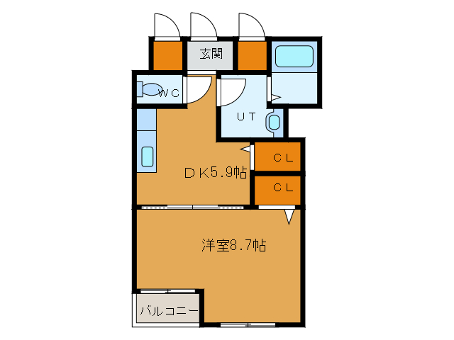 函館市弁天町のアパートの間取り