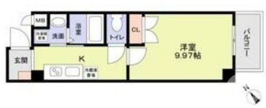 堺市堺区翁橋町のマンションの間取り