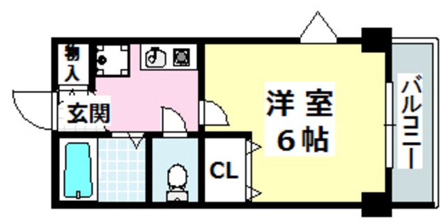 茨木市稲葉町のマンションの間取り