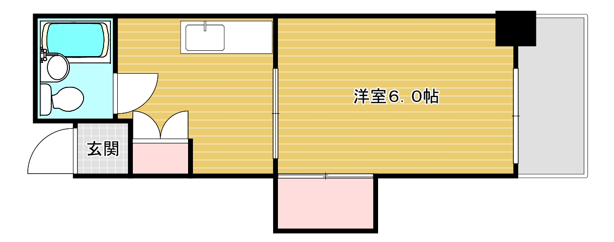 広島市中区大手町のマンションの間取り