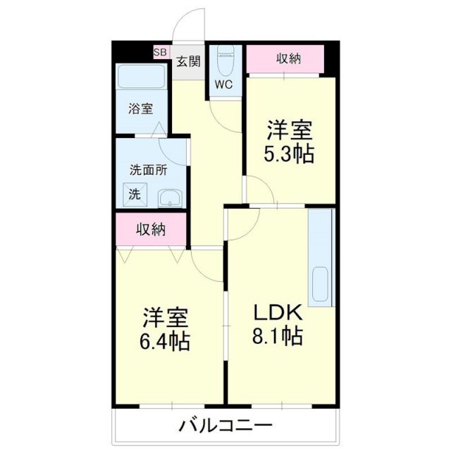 ティアラ西伊場の間取り