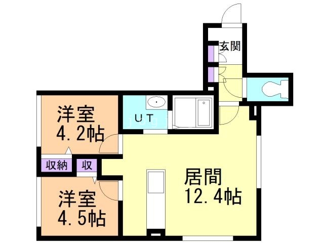 札幌市中央区南十一条西のマンションの間取り