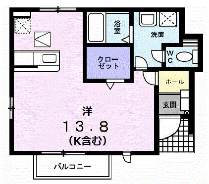 新居浜市高木町のアパートの間取り