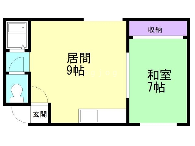 札幌市西区琴似四条のアパートの間取り