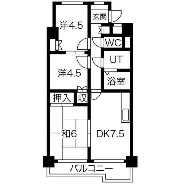 【シティピア宝の間取り】