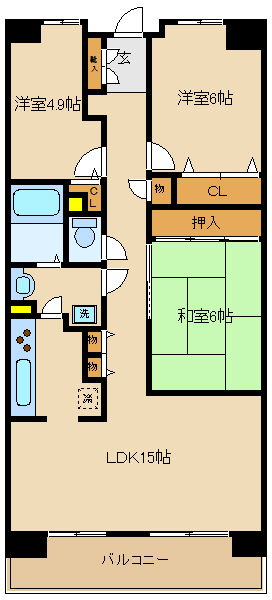 白井ロジュマン（シロイロジュマン）の間取り