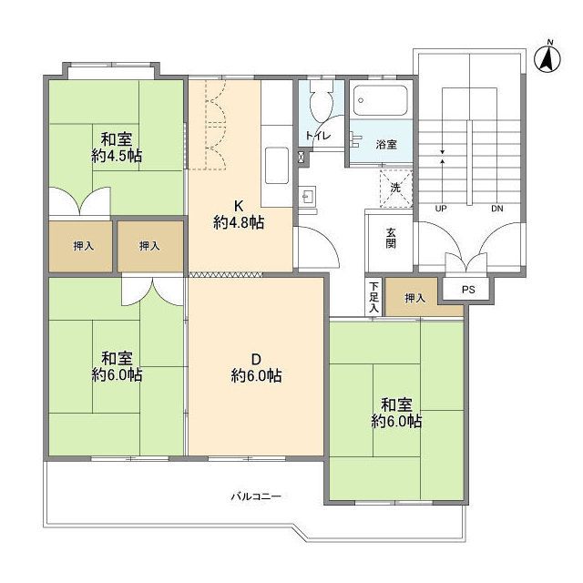 さいたま市大宮区寿能町のマンションの間取り