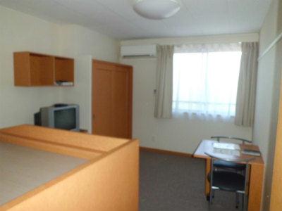 居室・リビング　カーペット敷きの居室。