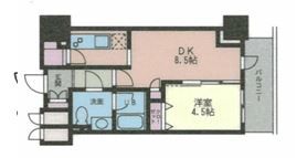 渋谷区幡ヶ谷のマンションの間取り