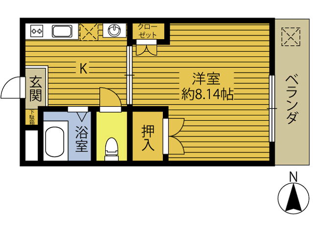 大在コーポIIの間取り