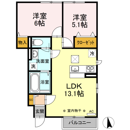 メゾンソレイユの間取り