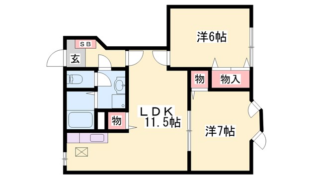 シャンフレーズIの間取り