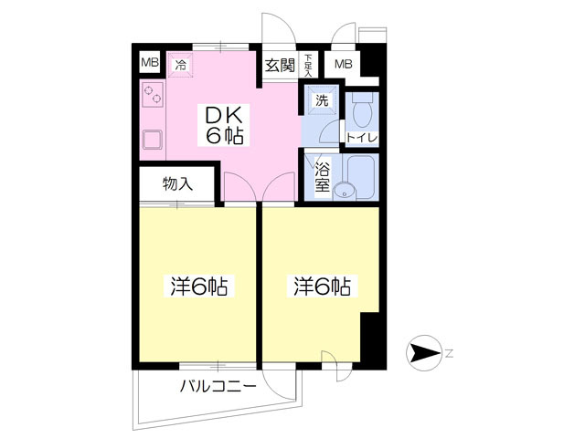 港区西麻布のマンションの間取り