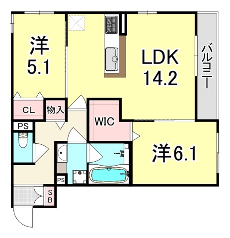 尼崎市南塚口町のマンションの間取り