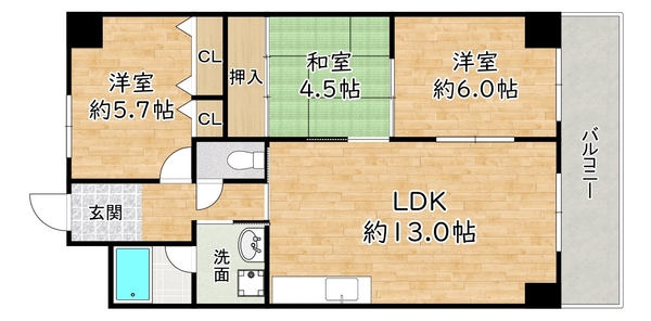 ドミールＣＳの間取り