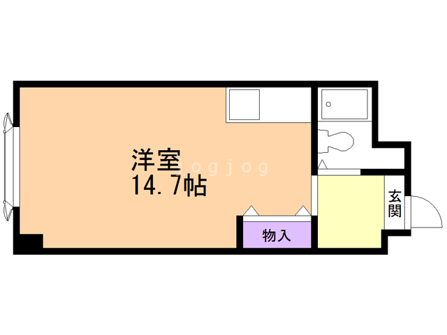 札幌市西区発寒九条のマンションの間取り