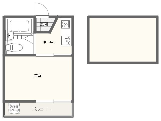 川崎市幸区戸手本町のアパートの間取り