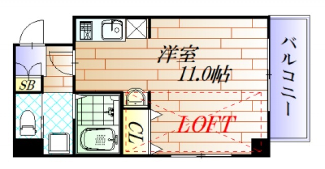 広島市中区平野町のマンションの間取り