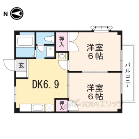 カーム石川Ａの間取り