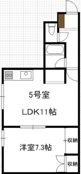 札幌市豊平区平岸五条のマンションの間取り