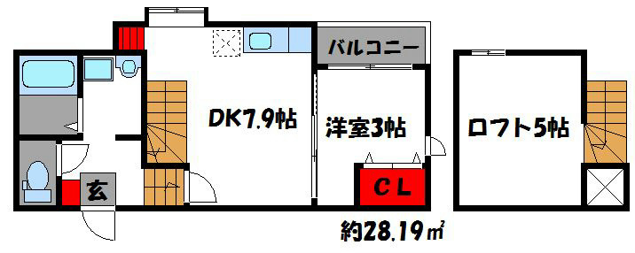 メゾンソレイユ2の間取り