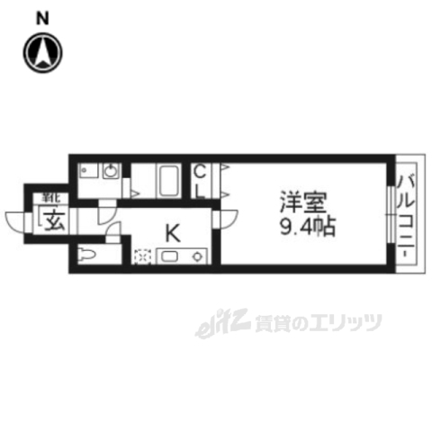 【京都市上京区革堂町のマンションの間取り】