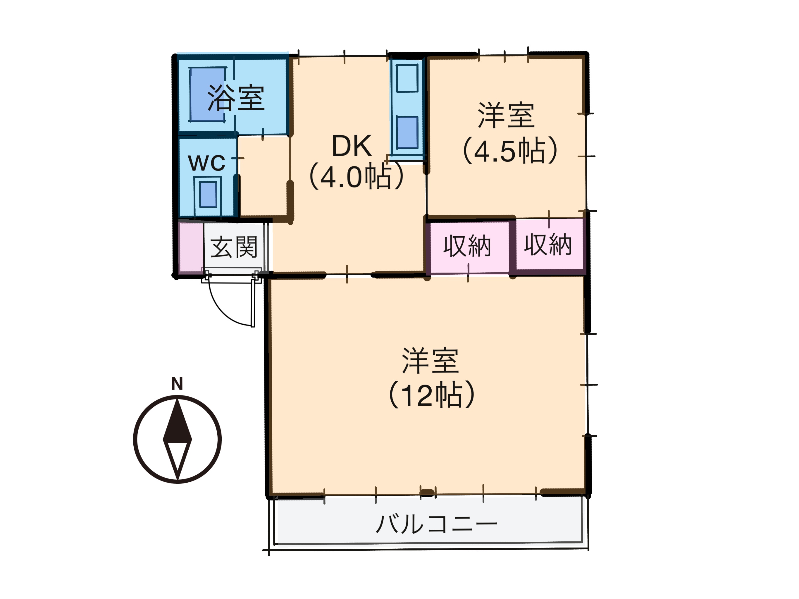 朝日ケ丘ハイツ_間取り_0