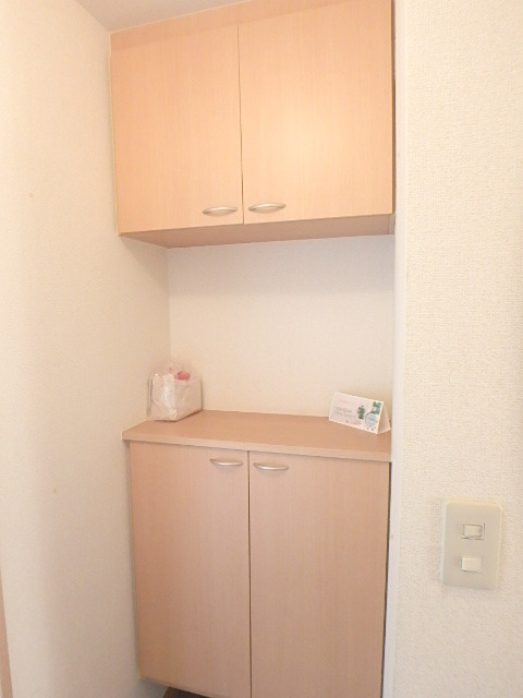 玄関　下駄箱があり、靴が収納できます