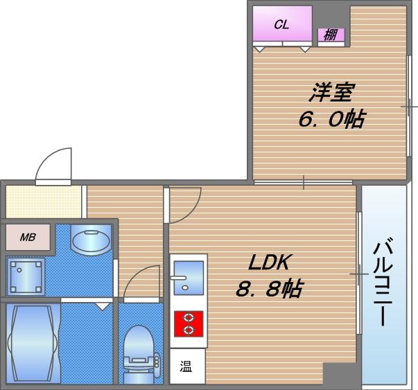 プレアデス玉造東の間取り写真