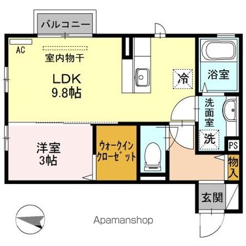 パンシオン中央の間取り写真