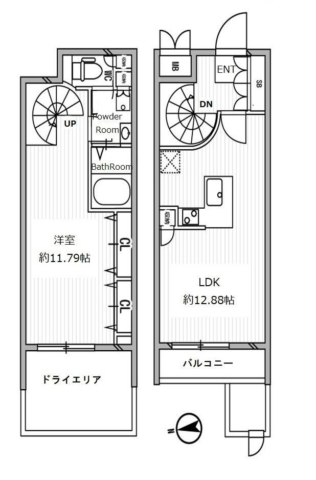 東京メトロ南北線 白金高輪駅 徒歩5分 5階建 築19年の間取り写真
